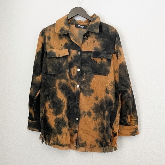 BLUE B Corduroy Tie Dye Light Jacket Small - Picture 4 of 12